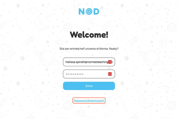 🌀 Se hai dimenticato la password procedi su 
